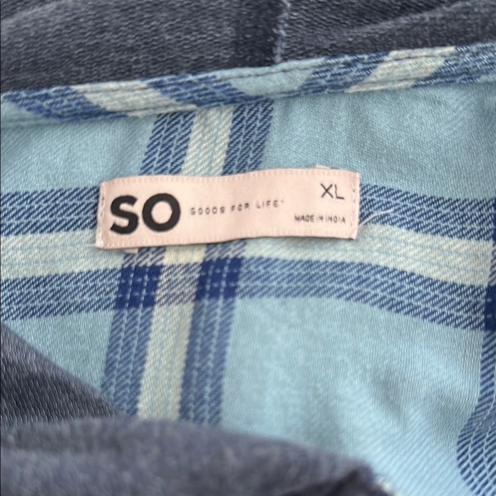 SO Flannel Hoodie Blue - Picture 7 of 10